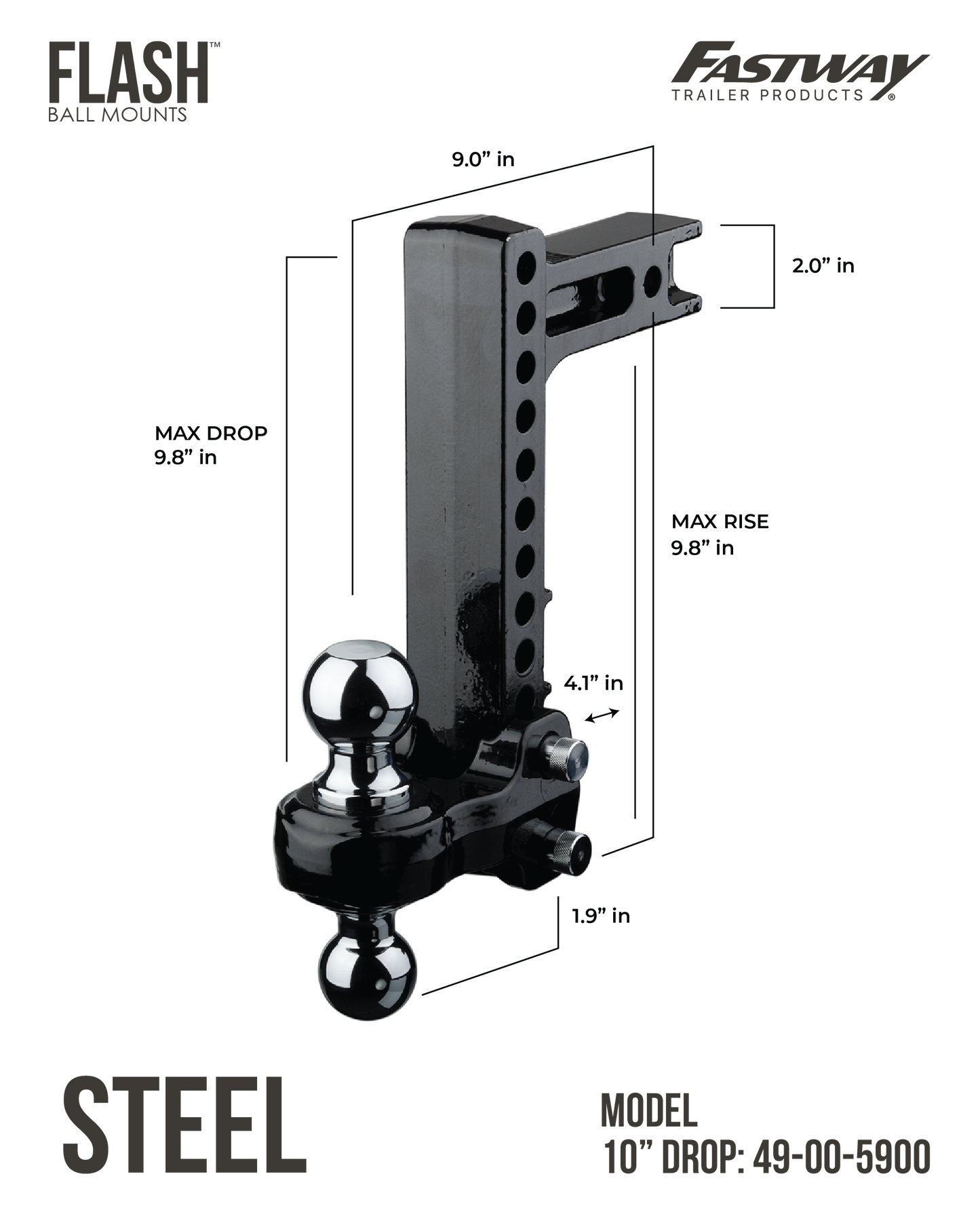 FLASH™ STEEL Ball Mount